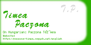 timea paczona business card